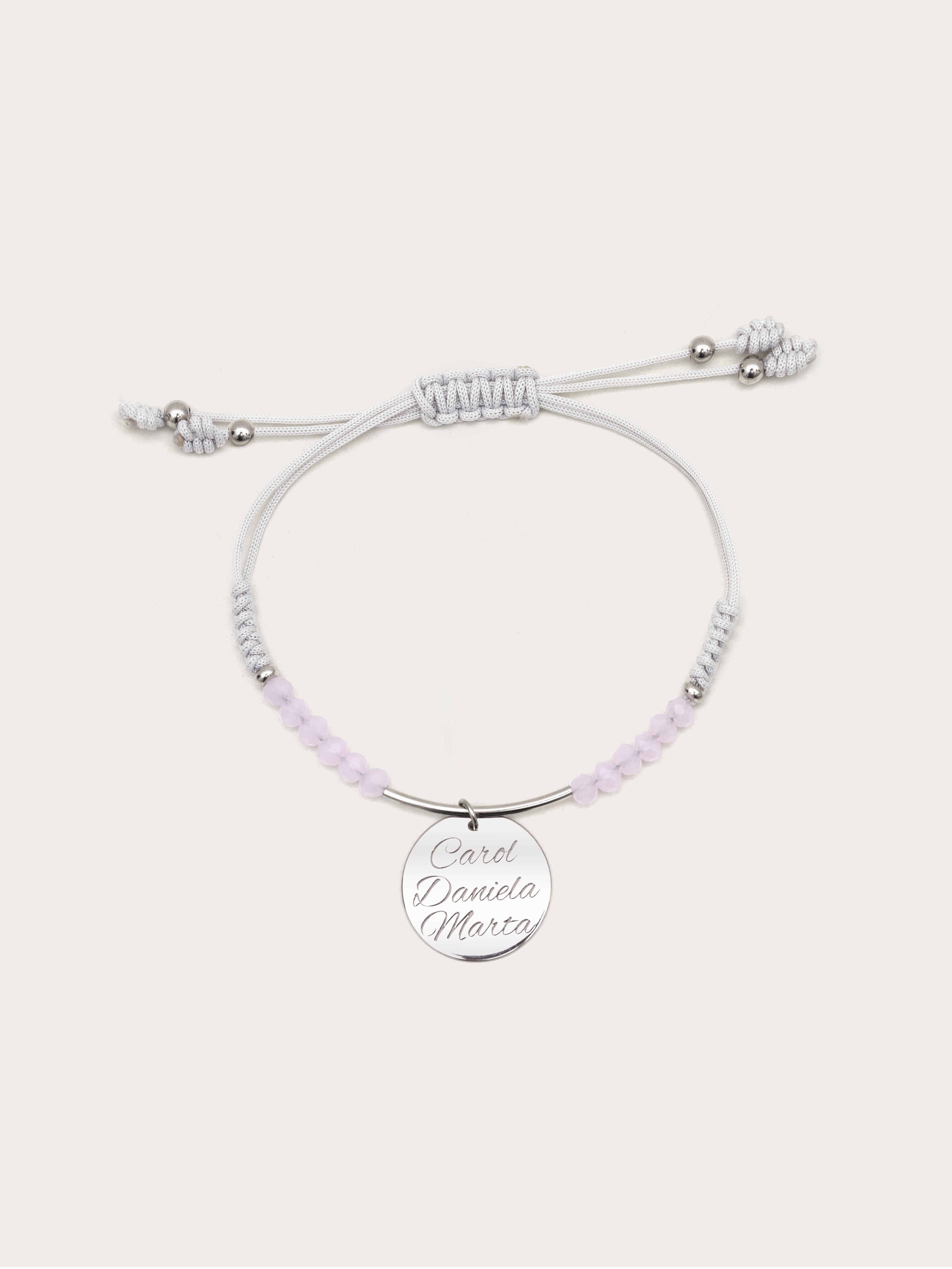 Pulsera Personalizada Dream Pink Plata1