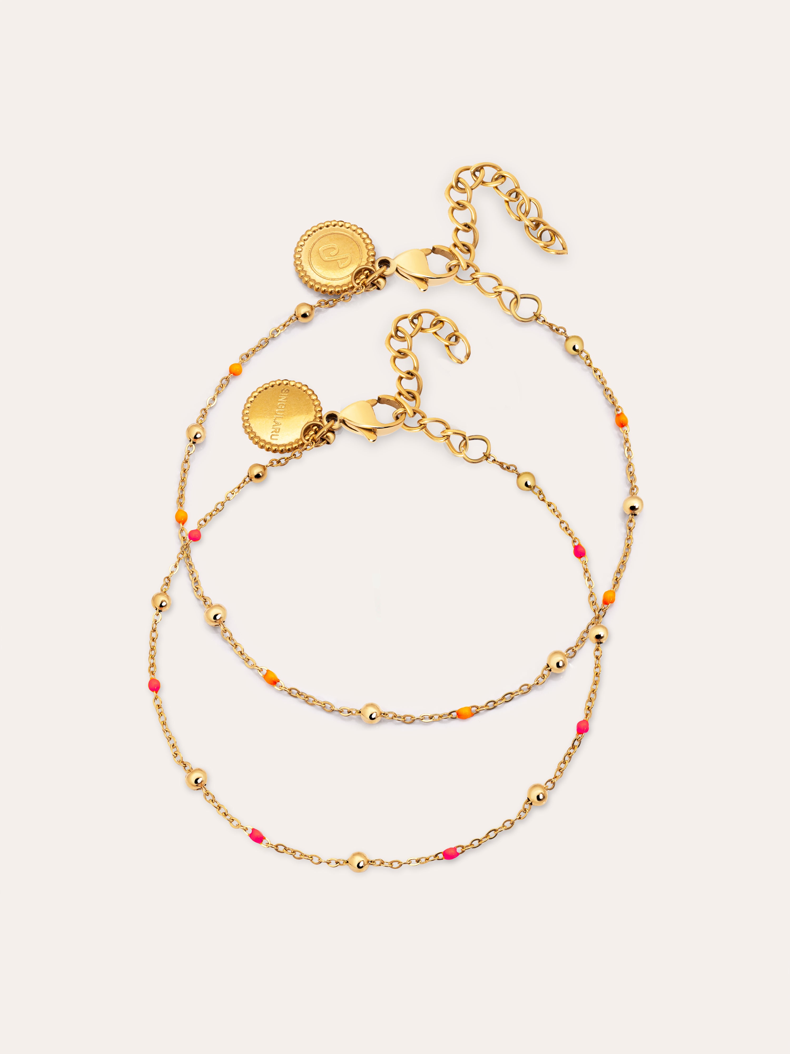 Pulsera Serpentine Acero Inoxidable Mujer – Largo 16+3 Cm, Cadena De Cuentas, Minimalista, Con Estuche