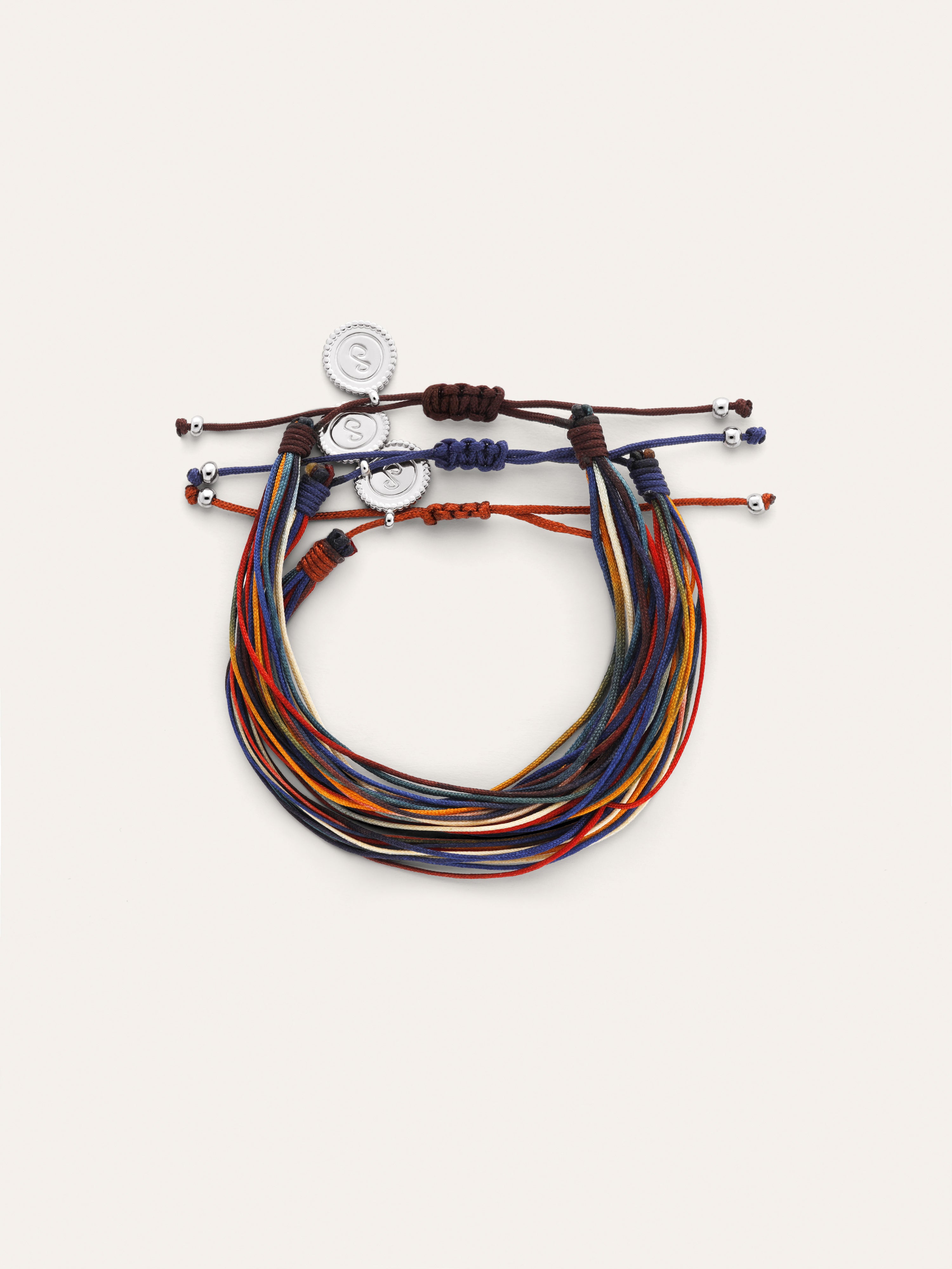 Lot De 3 Bracelets Rainbow Fluo - Acier Inoxydable Et Cordon, Réglables - Bijoux D'amitié été Pour Femme