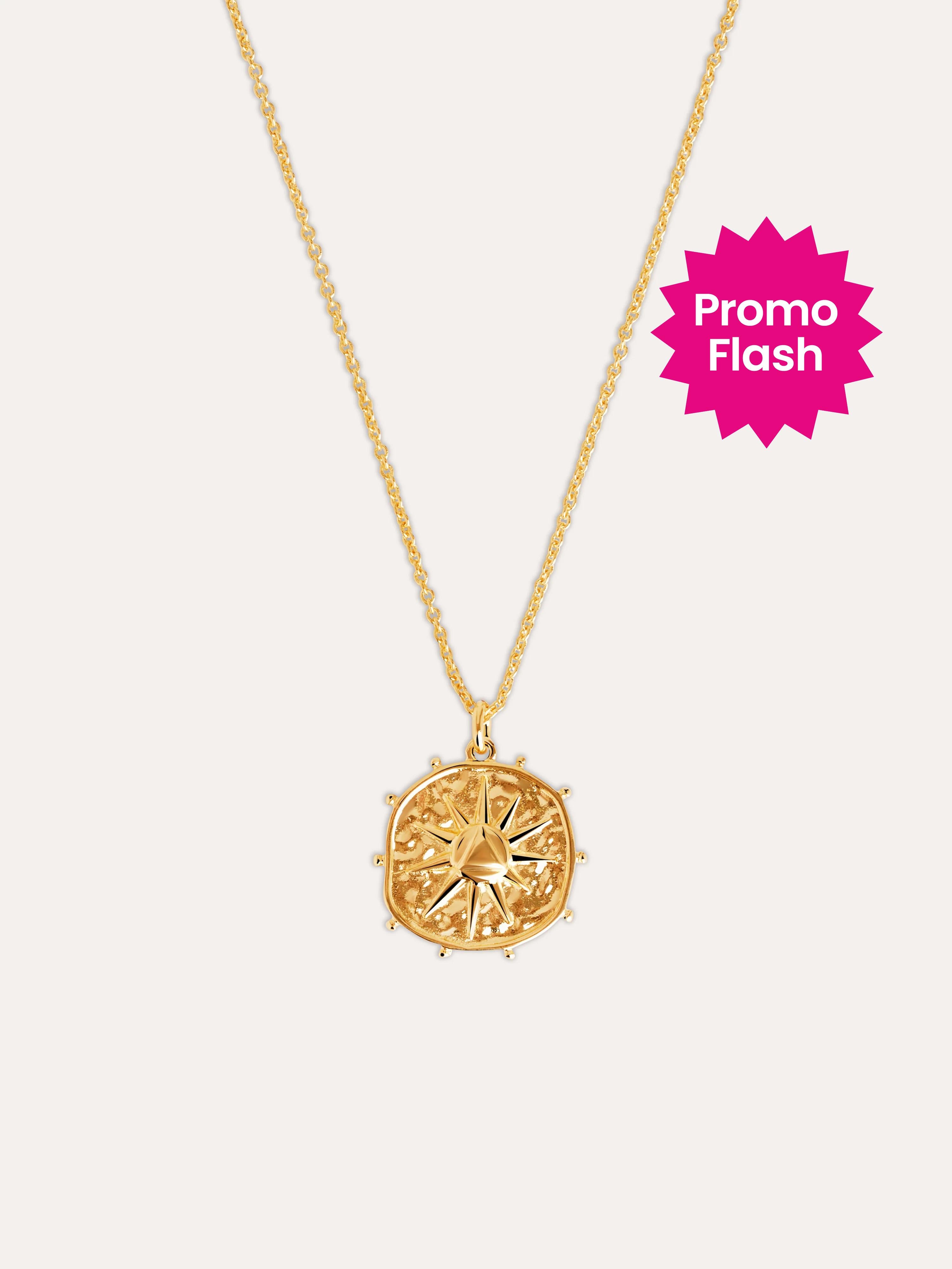 Orecchini Cerchio Solstice Sun SINGULARU - Ottone Con Placcatura Oro 18Kt, Chiusura Click/Congo, Gioiello Donna