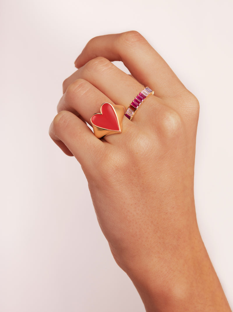 Bague Sia Berries Argent Plaqué Or