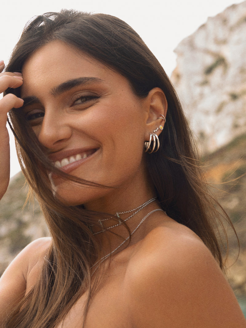 Brincos de Argola Triple