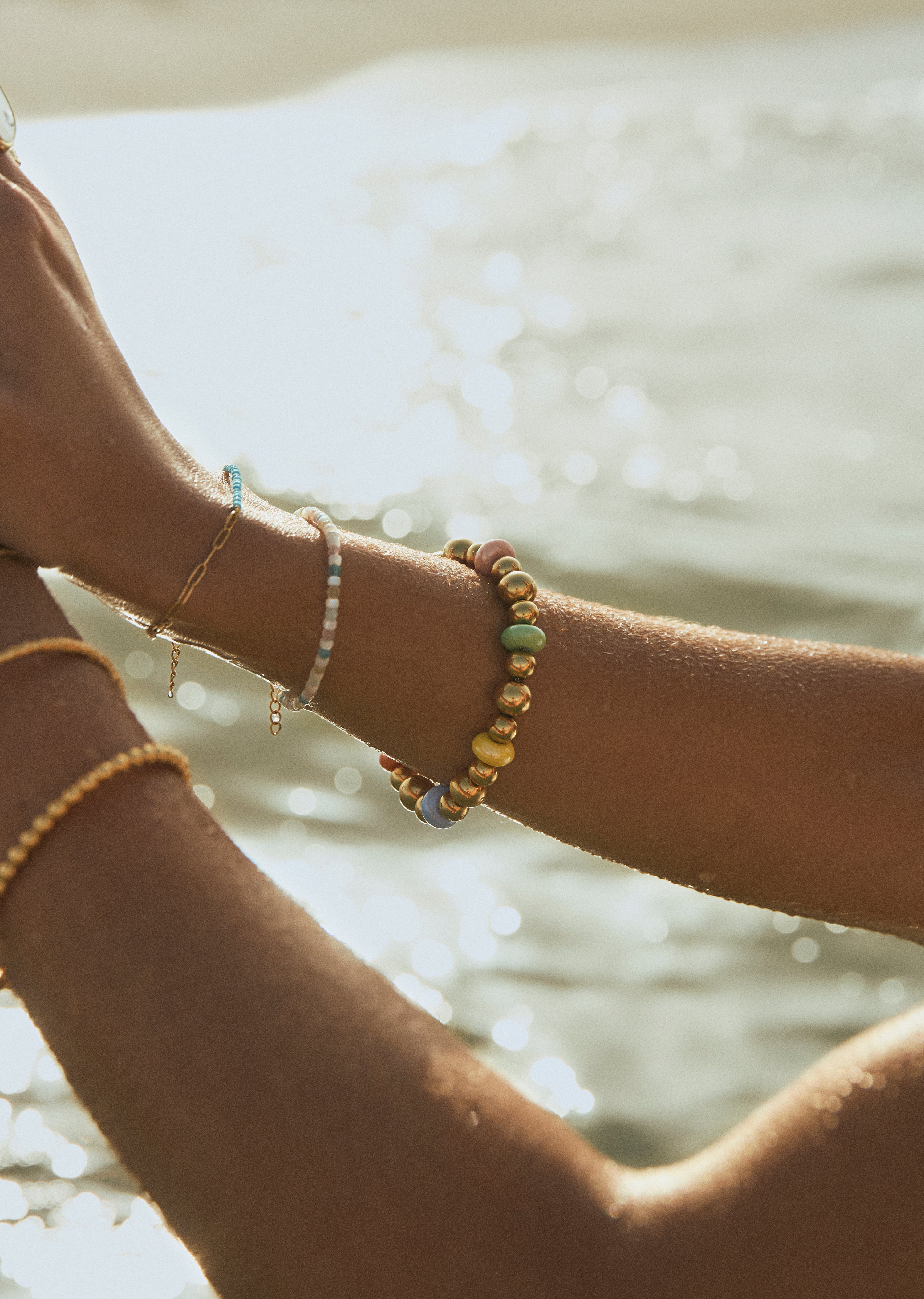 Pulsera Color Bomb Acero Baño Oro