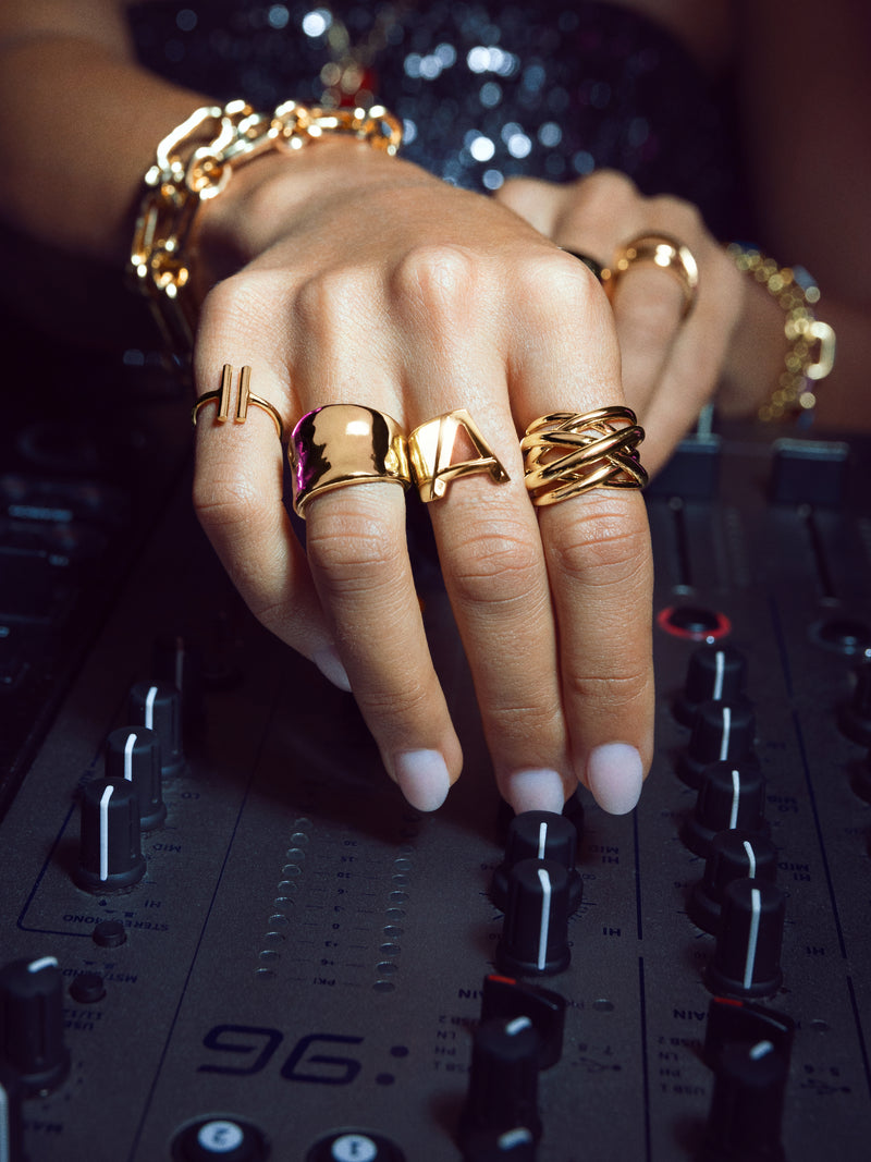 Ring My Ocean Edelstahl mit 18kt Goldbeschichtung