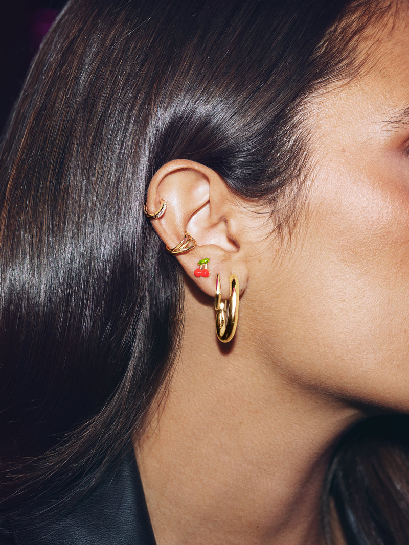 Brincos de Argola Bolero Aço Banho de Ouro