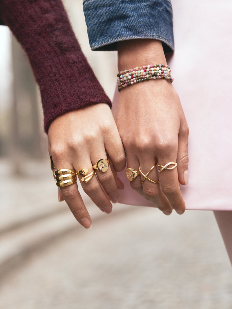 Bague Eterna Sparks Plaqué Or