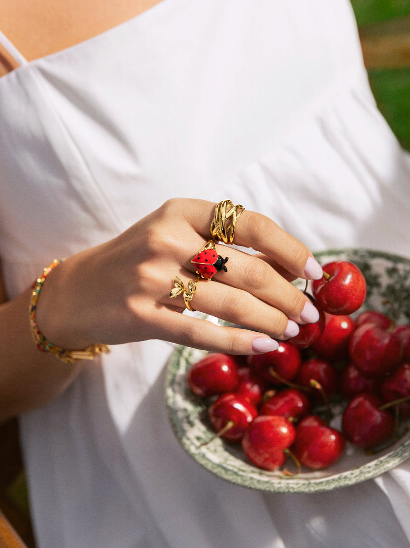 Bague Coccinelle Plaqué Or
