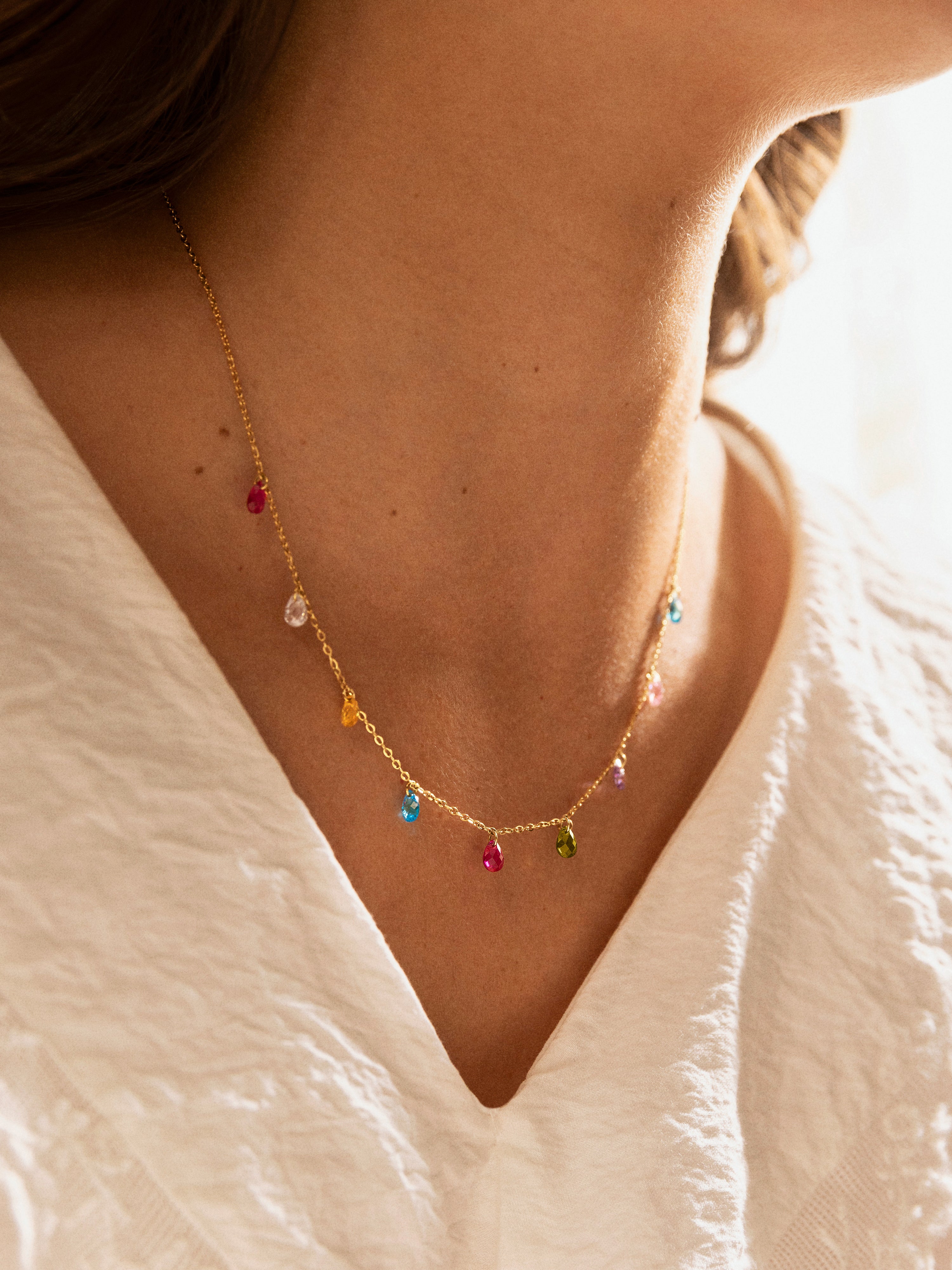 Xiqueta Meua Colors Halskette Edelstahl vergoldet