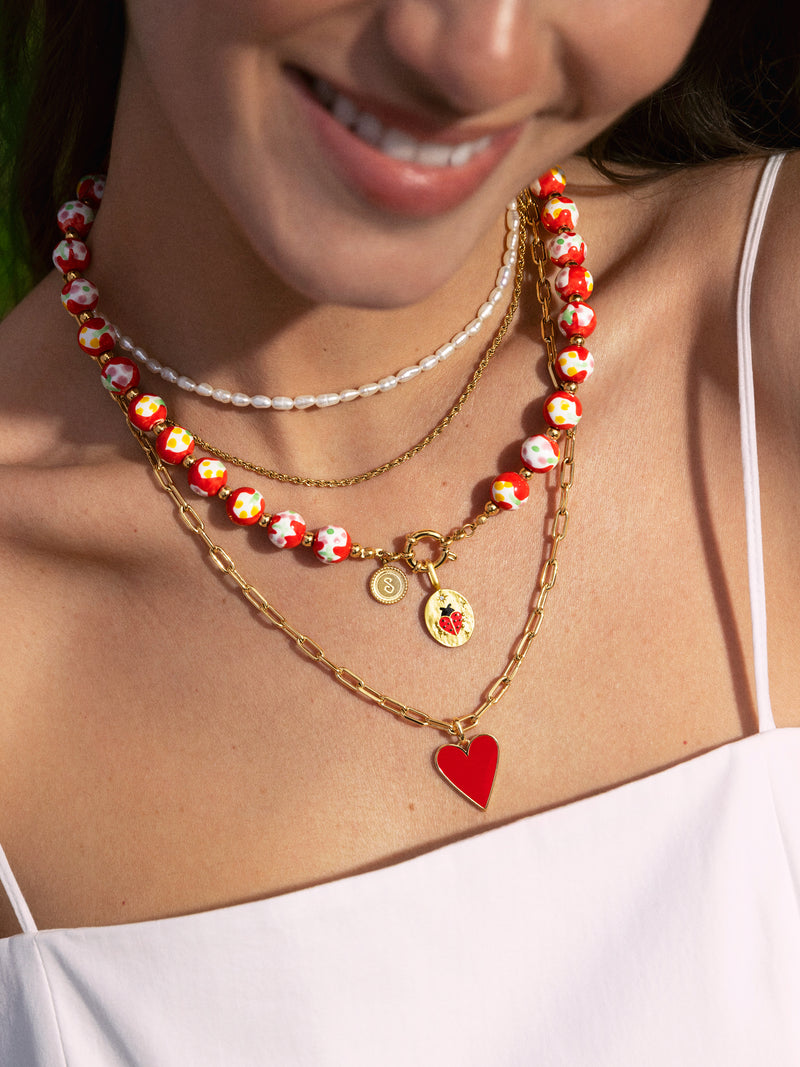 Carmesí Stainless Steel Gold Necklace