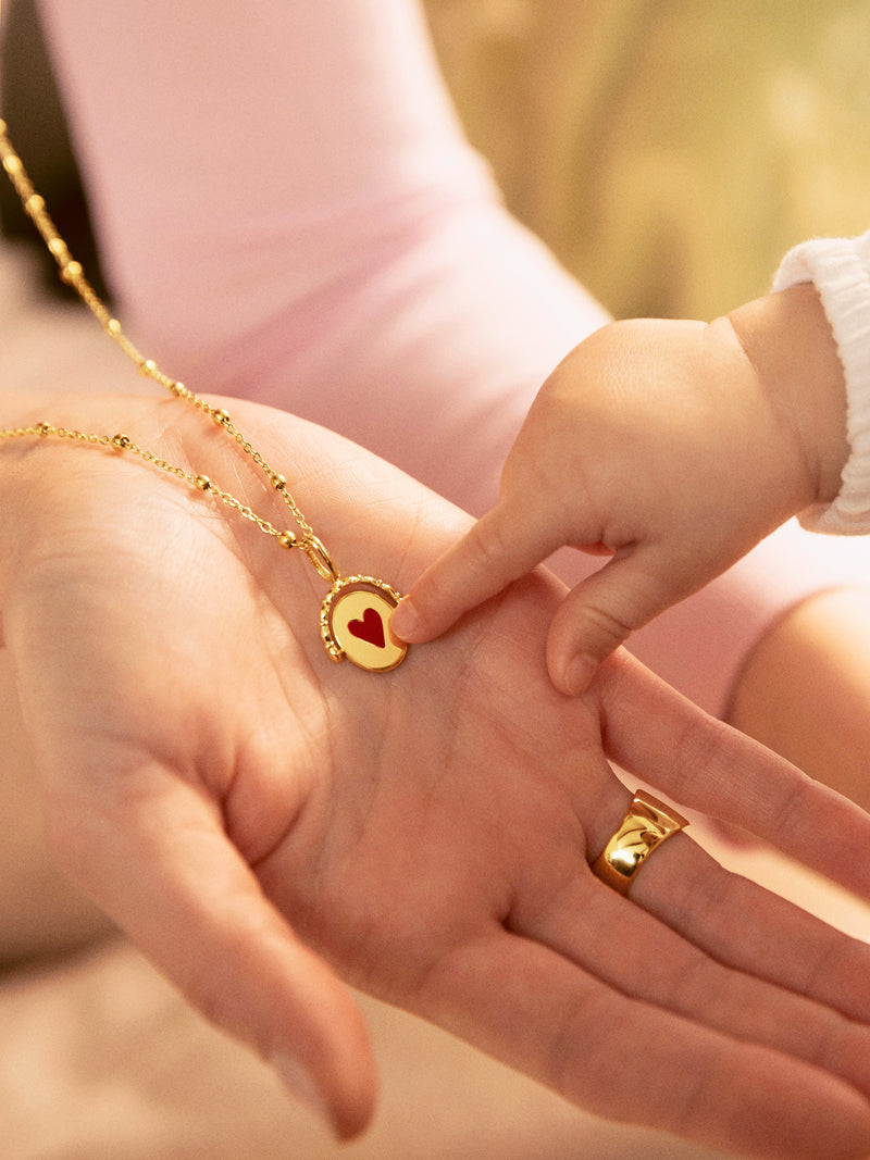 Charm Medaillon Doble Mama Lovely Heart vergoldet