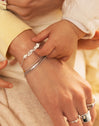 Pulsera Mamá Heart Plata
