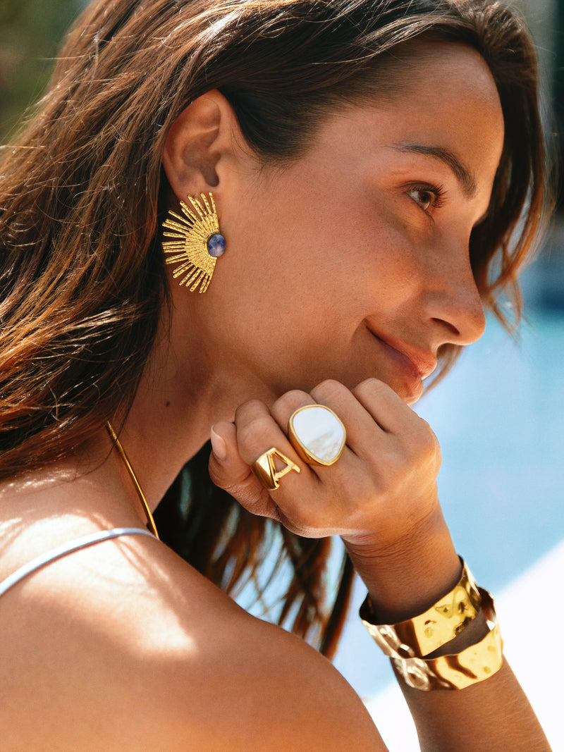 Ibiza Ring, Edelstahl, vergoldet