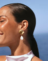 Boucles D'oreilles Shelly Perle Acier Plaqué Or