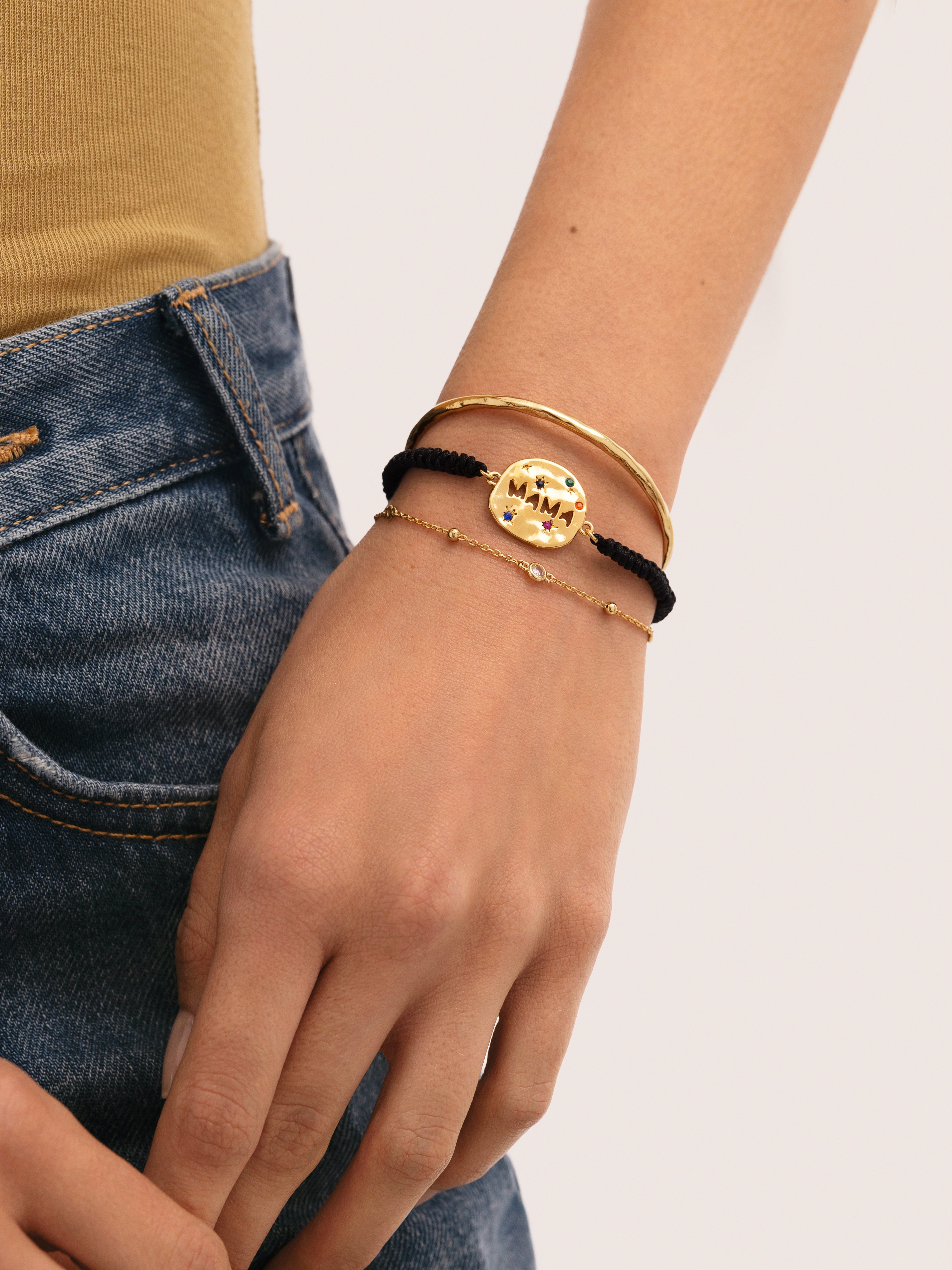 Armband Mama Colors, vergoldet