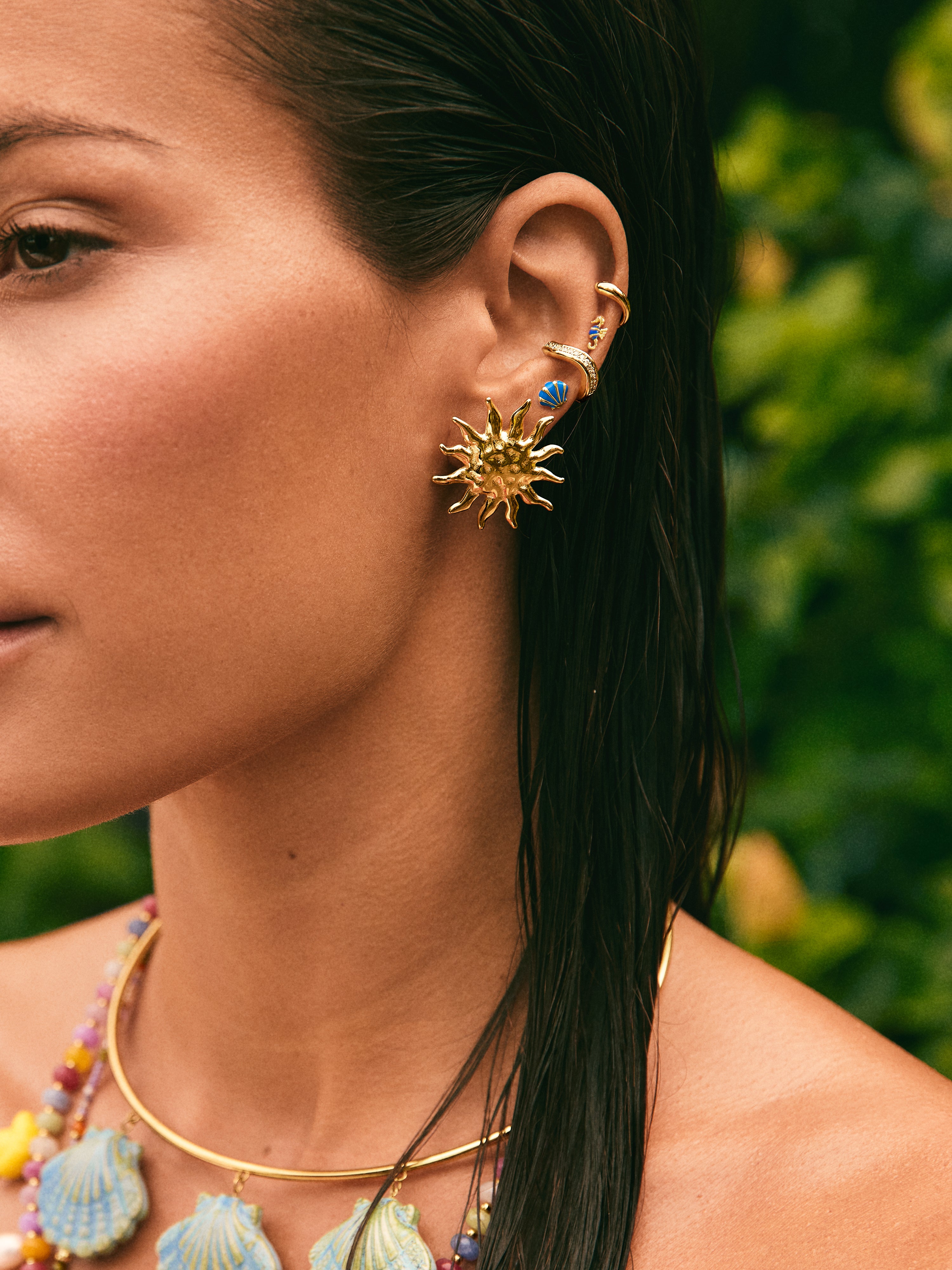 Boucles d'oreilles Sunna Acier Plaqué Or