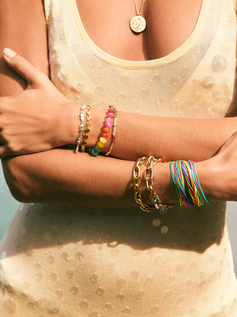Bracelet Shells Acier Plaqué Or