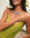 Choker Shelly Blue 18kt vergoldet