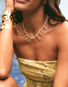 Collier Costa Acier Plaqué Or