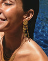 Zafira Shells Ohrringe aus Stahl mit 18kt Goldbeschichtung