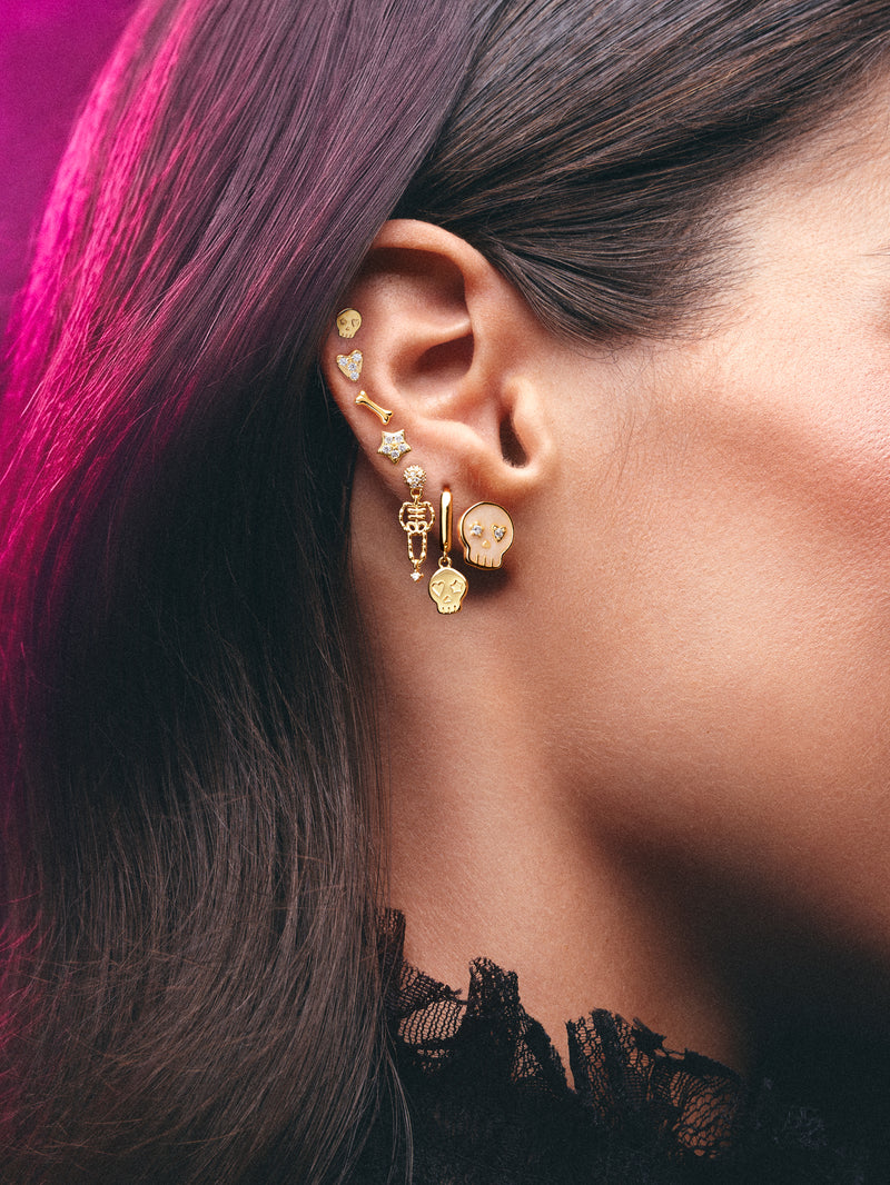 Pendientes Esqueleto Spark Baño Oro