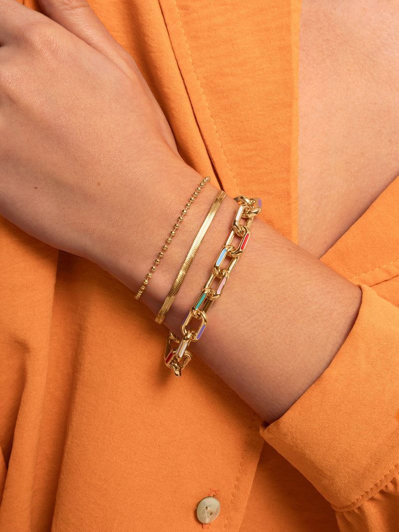 Pulseira Pebbles Banho de Ouro