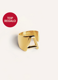 Personalisierter Signet Letter Ring vergoldet