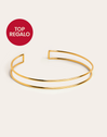 Double Ring Halsband, vergoldet