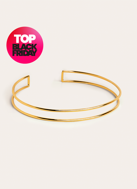 Double Ring Gold Choker 