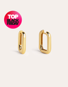 Mini Pipe Gold Hoop Earrings 