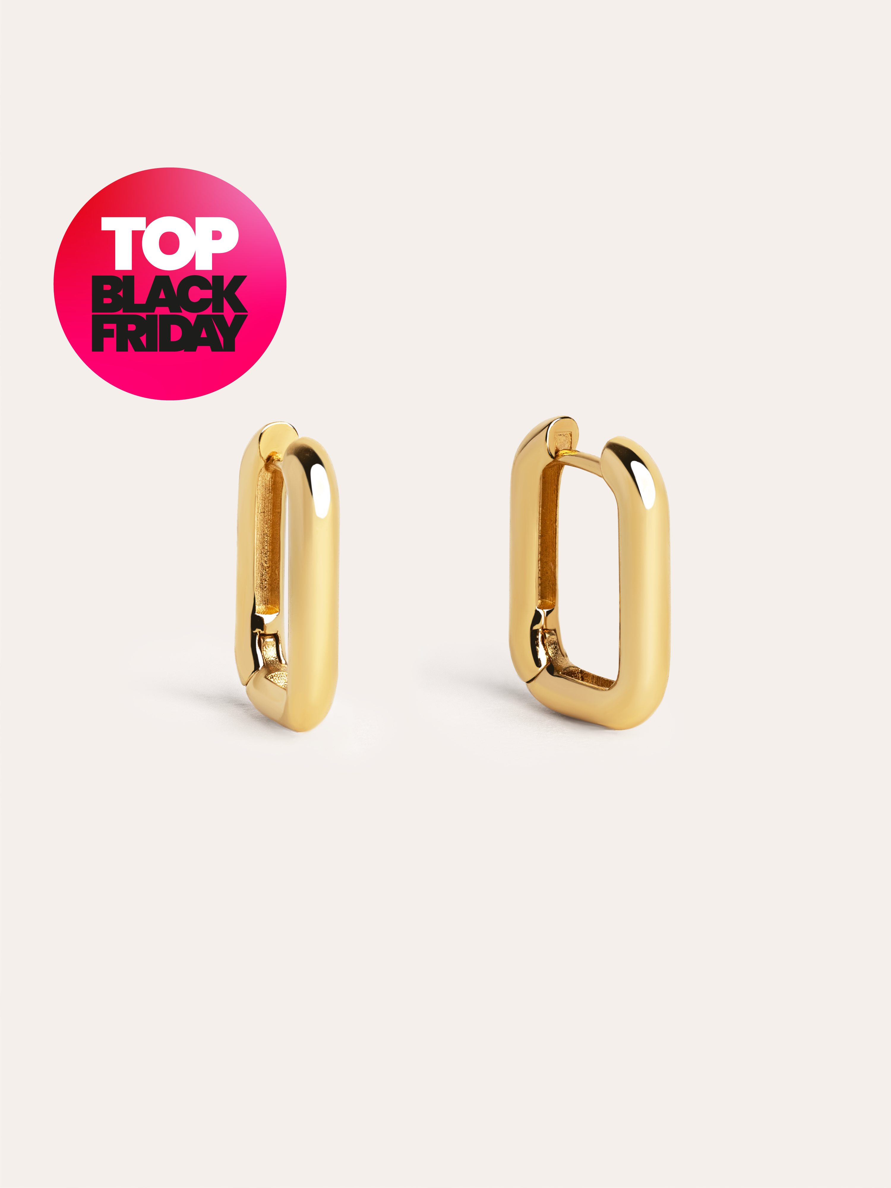 Mini Pipe Gold Hoop Earrings 