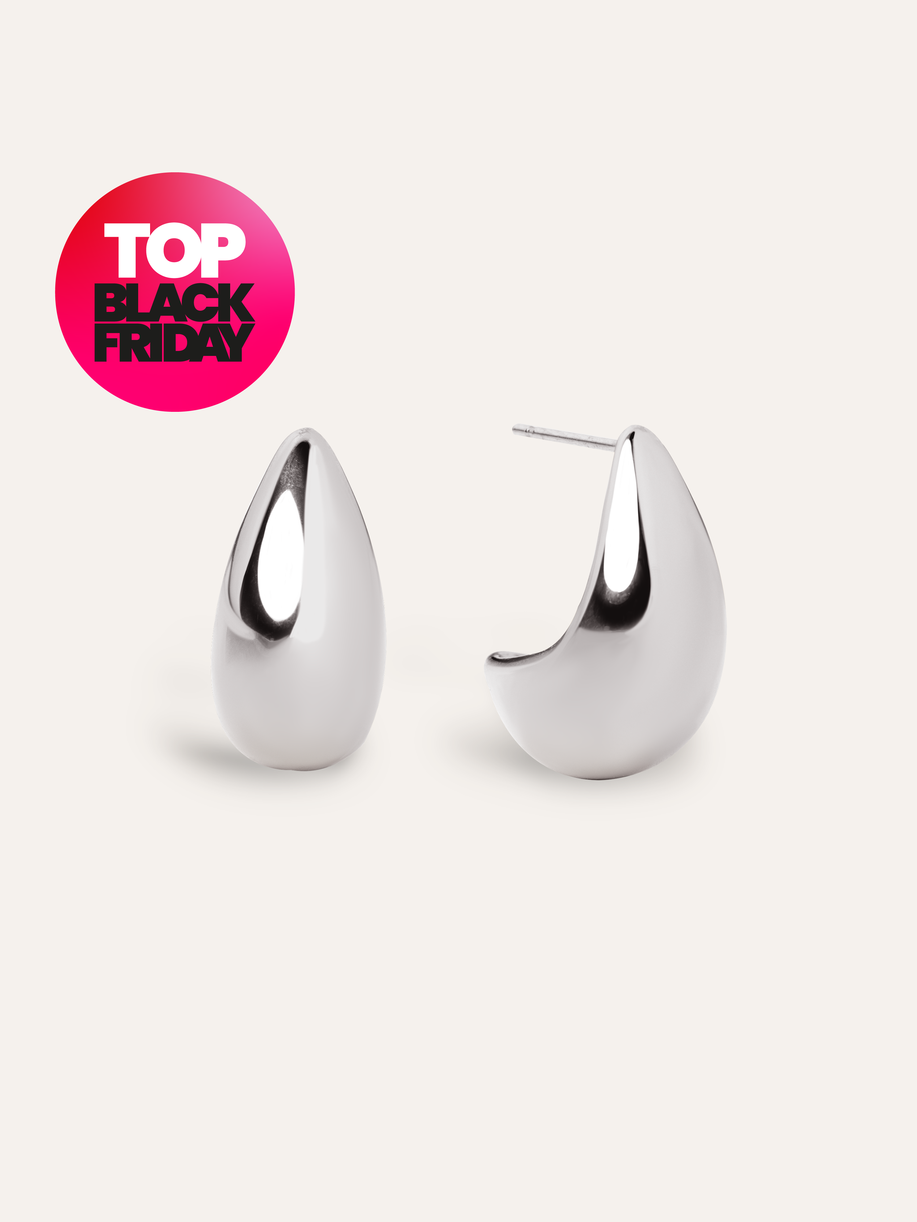 Raindrop Stainless Steel Earrings