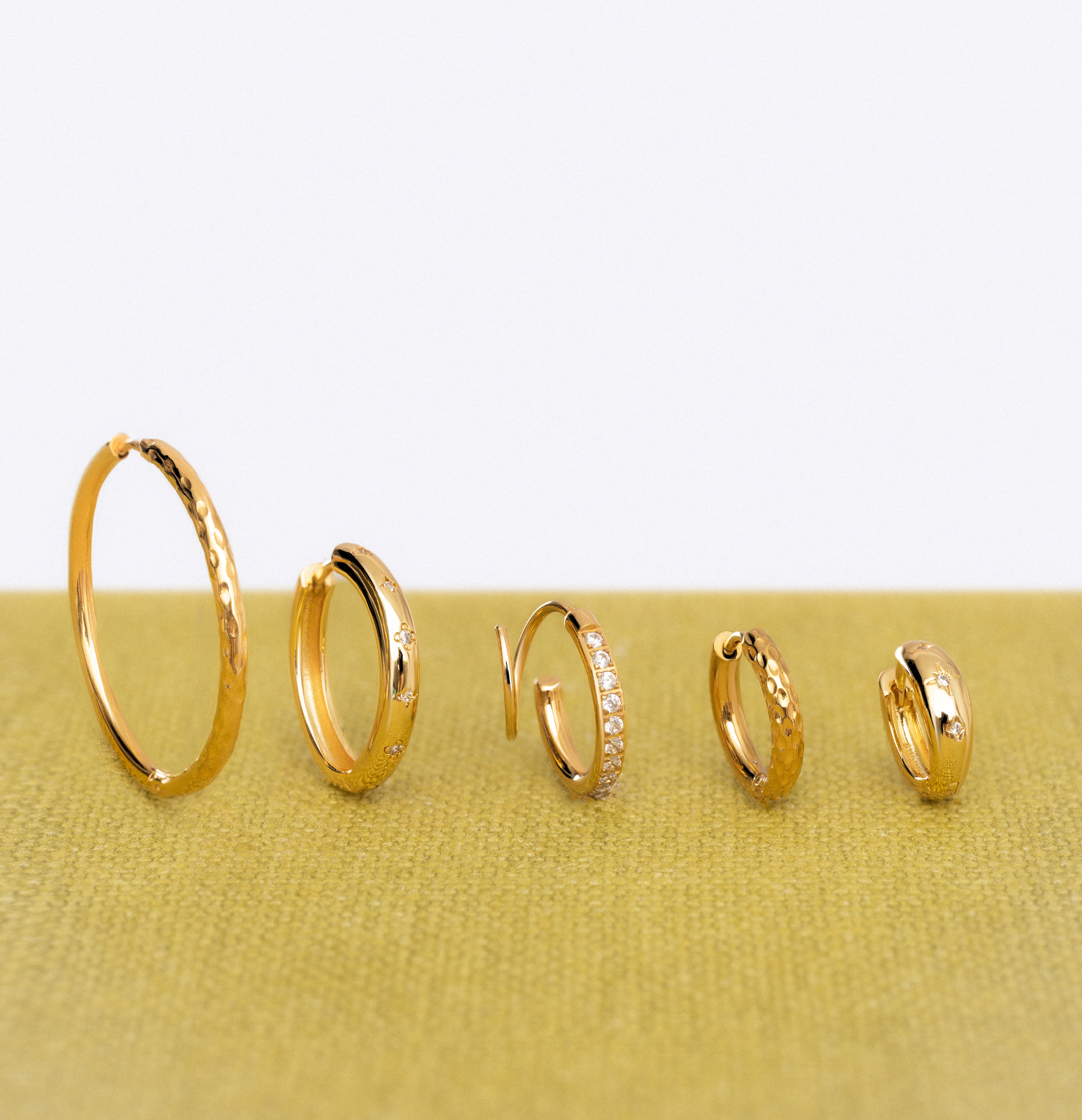 Astra L Gold Hoop Earrings 