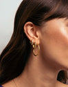 Swirl Stainless Steel Gold Earrings 