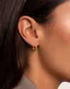 Ribbon Gold Hoop Earrings