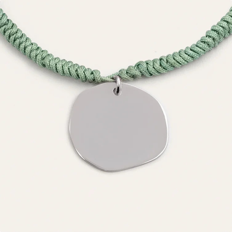 Pulsera Personalizada Medallion Verde Acero