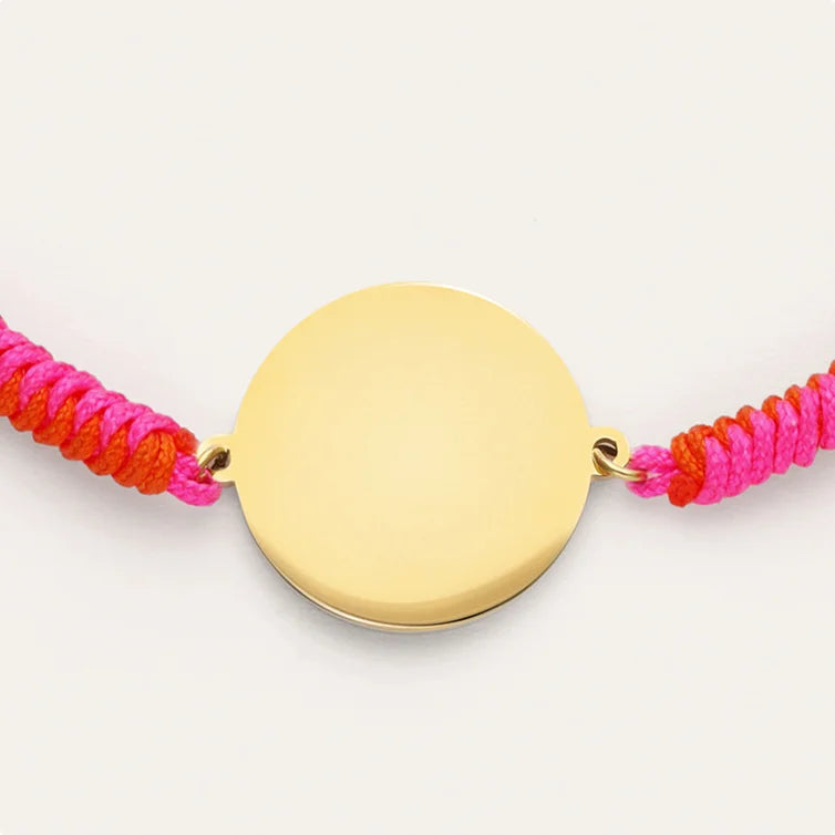 Pulsera Personalizada Moon Atardecer Neón Acero Baño Oro