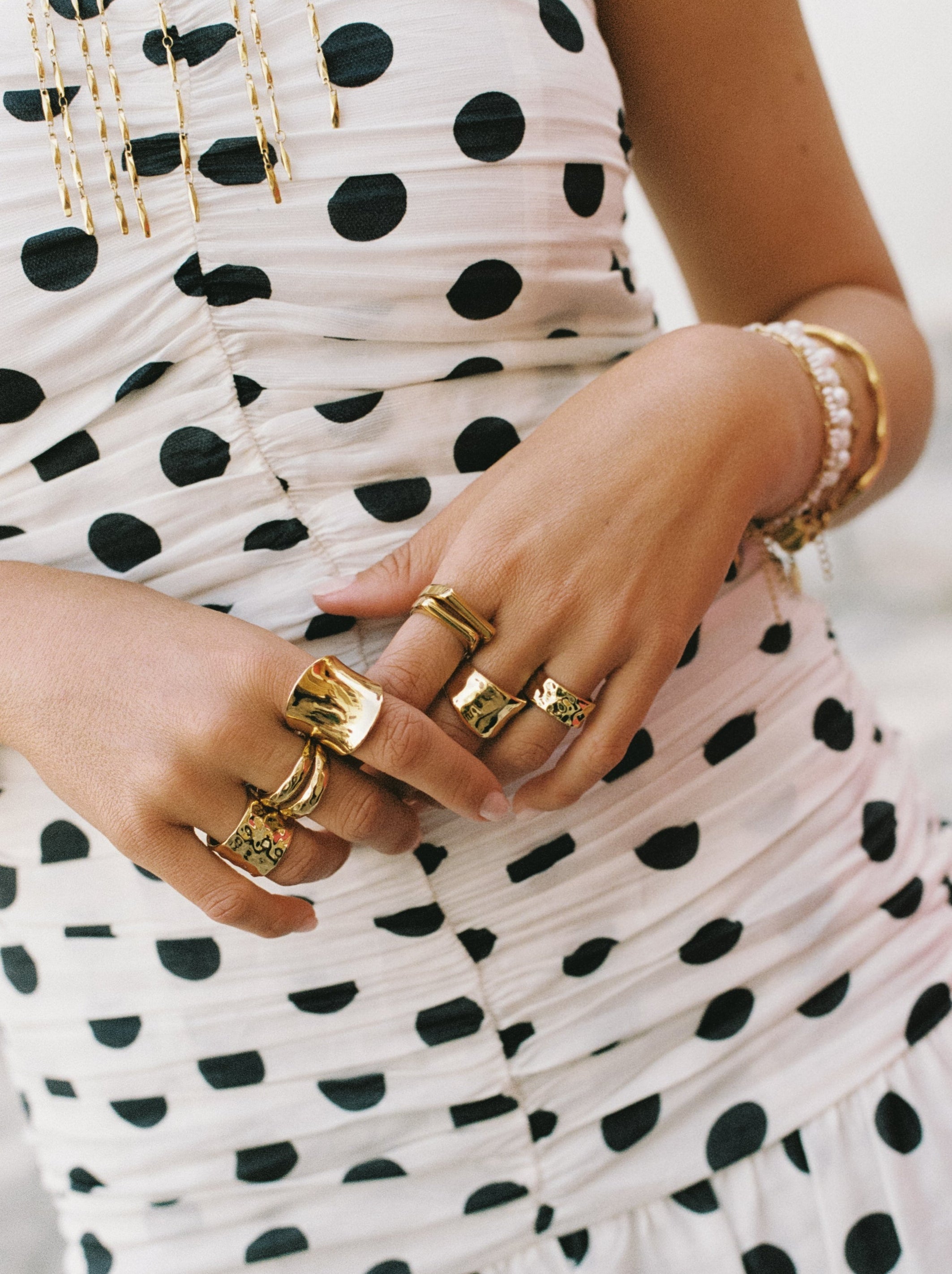 Anillo Odisea Acero Baño Oro