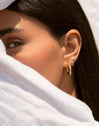 Chain S Gold Hoop Single Earring