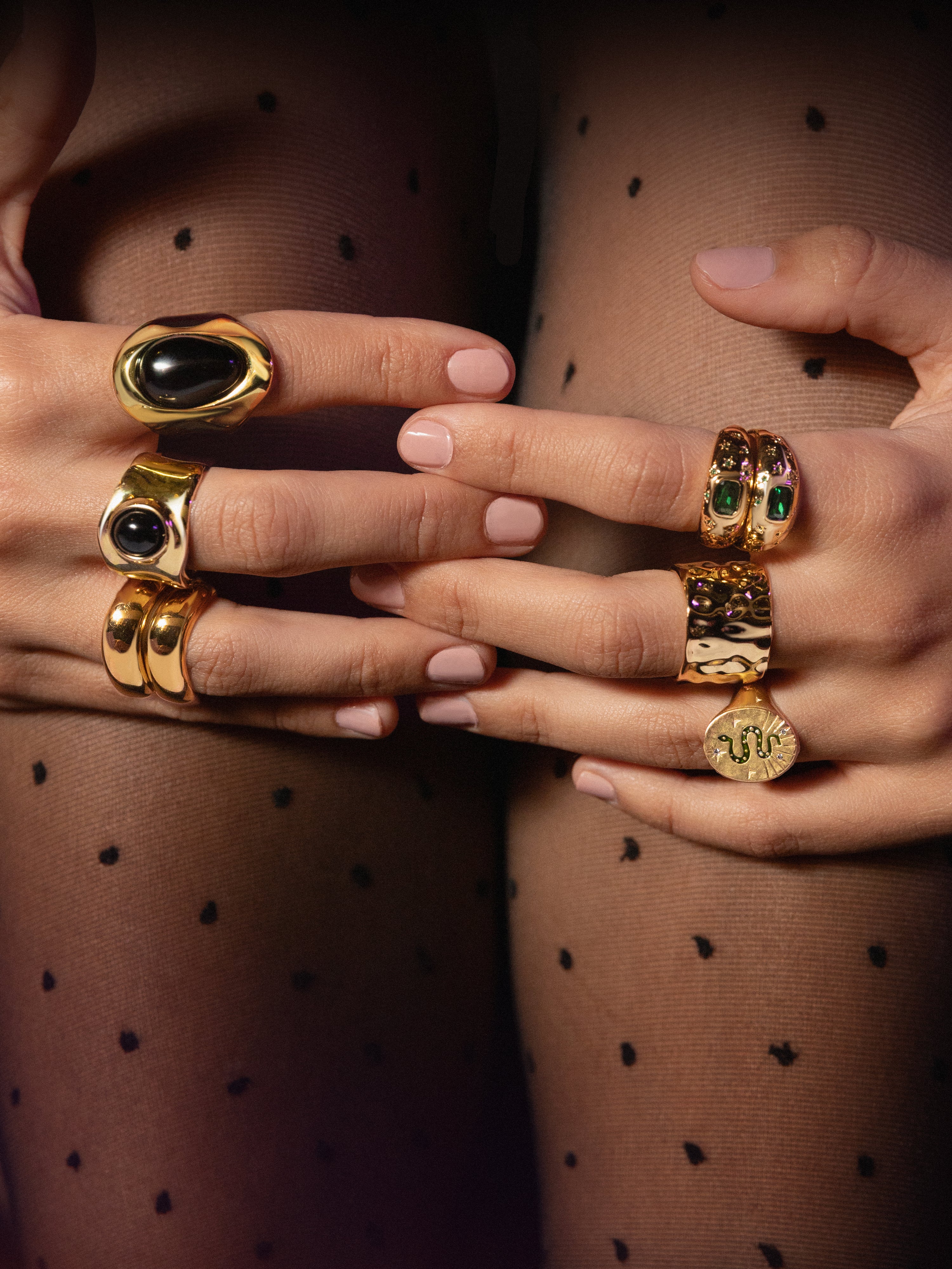 My Onyx Ring, vergoldet