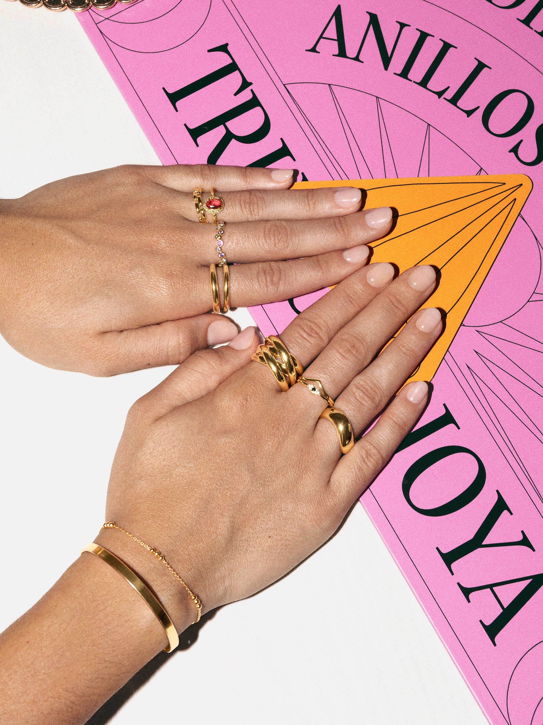 Tina Ring Edelstahl, vergoldet