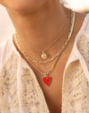 Collar Personalizado Mini Medallion Baño Oro