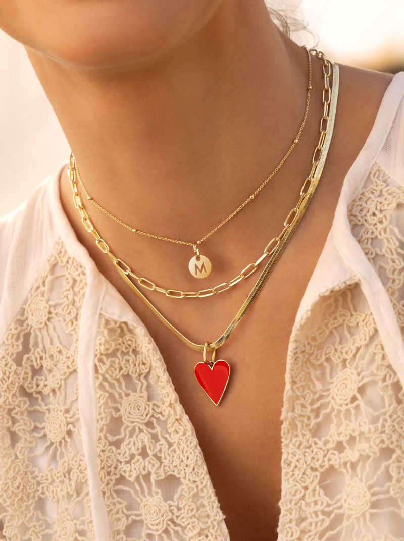 Collar Personalizado Mini Medallion Baño Oro