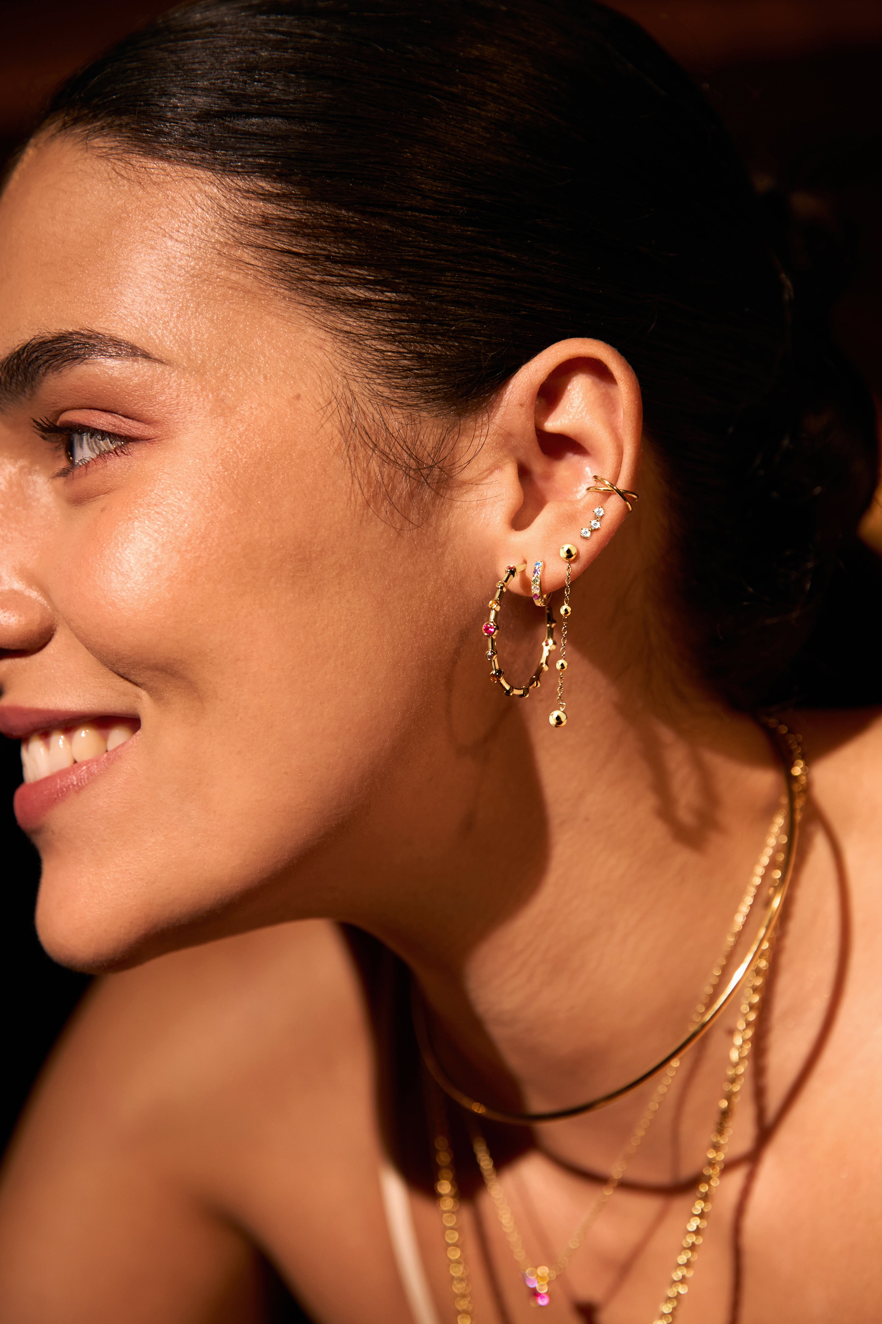 Drop Bomb Einzelner Ohrring, vergoldet