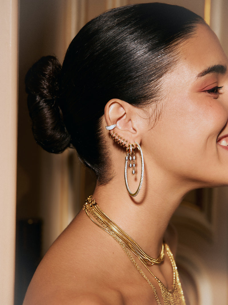 Einzelner Ohrstecker Ear Cuff Scarlett Vergoldet