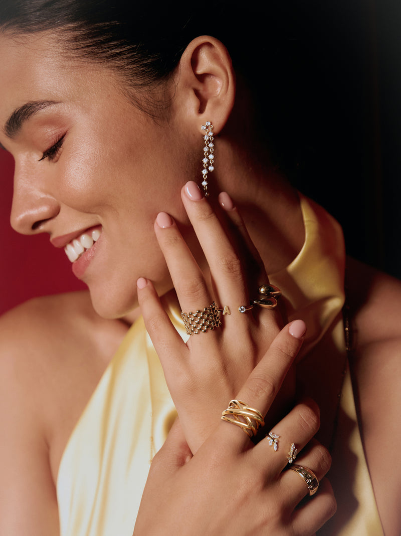 Pendientes Long Scarlett Baño Oro
