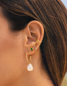 Pendiente Suelto Ear Cuff Claw Baño Oro