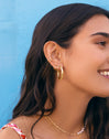 Three Gold Hoop Single earring