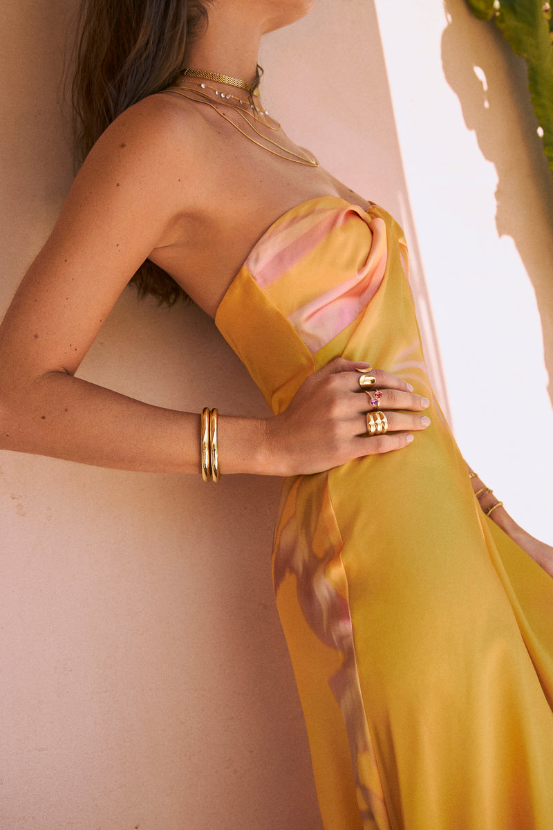 Allegra Stainless Steel Gold Bracelet 