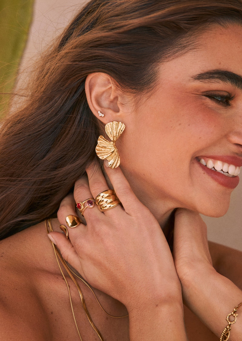 Honey Stainless Steel Gold Ring