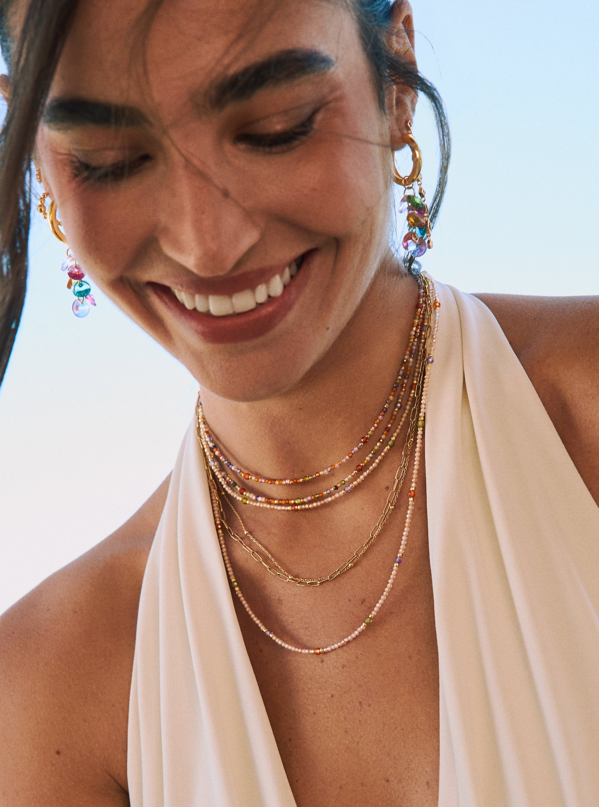 Glam Halskette Edelstahl,vergoldet